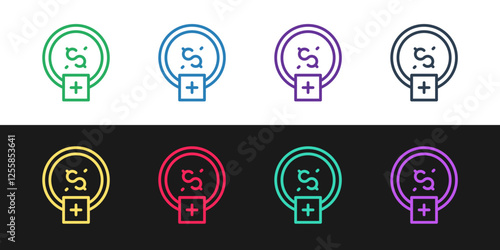 Set line Stop smoking, money saving icon isolated on black and white background. Quit smoking to save money. Vector