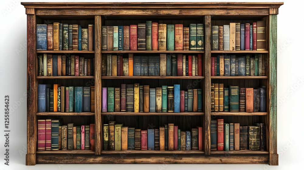 3D Illustration Library Bookshelf Bookcase Literature Education Reading Knowledge Wisdom 3D Illustration Library Bookshelf Bookcase Literature Education Reading Knowledge Wisdom