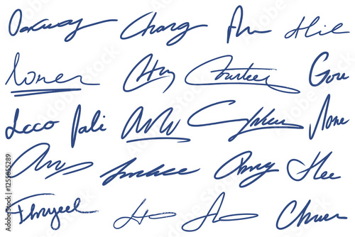 cursive autograph. handwritten signature. autograph vector