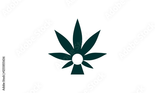 a graphic image of marijuana key on white background. vector graphic base.