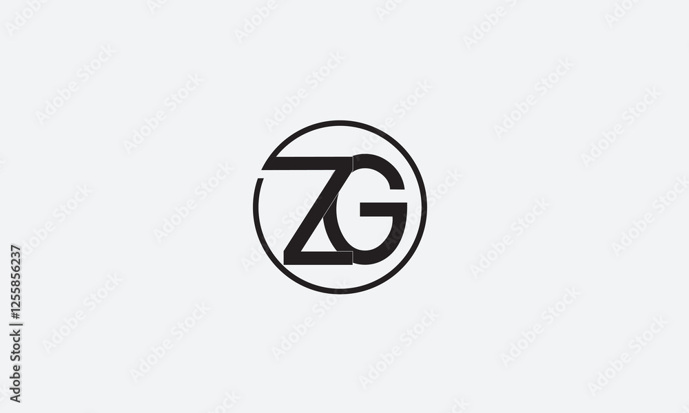 ZG, GZ , G , Z , Abstract Letters Logo Monogram ZG, GZ , G , Z , Abstract Letters Logo Monogram