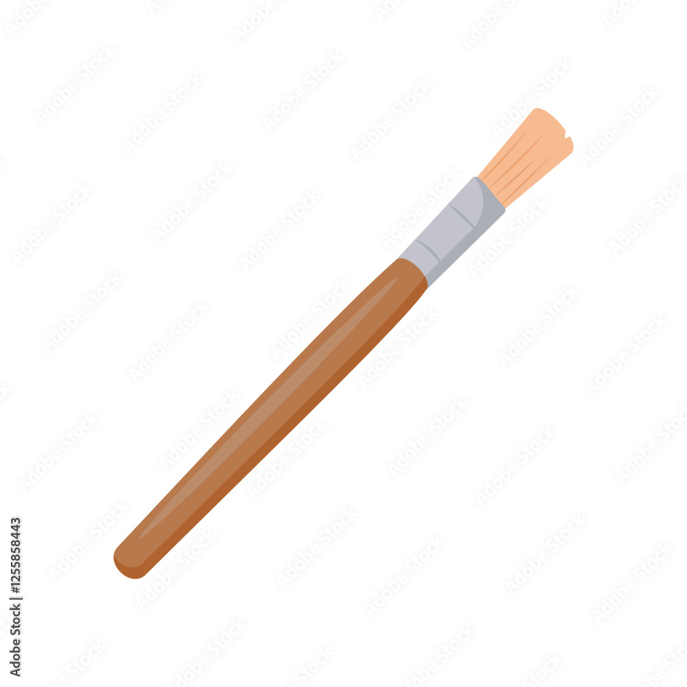 Brush, Kindergarten Vector Illustration Brush, Kindergarten Vector Illustration