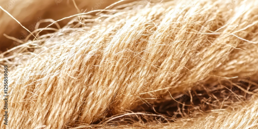 Fototapeta premium Rope with a lot of knots and a lot of hair