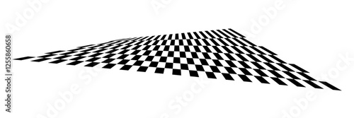 Racing flag vector icon on white background. Checkered flag. start and finish crossed flag. Racing flag.	
