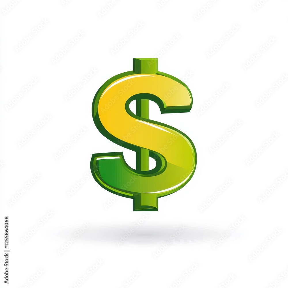 Bright and Colorful Green Dollar Sign Symbolizing Wealth, Prosperity, and Financial Success for Creative Business and Investment Concepts Bright and Colorful Green Dollar Sign Symbolizing Wealth, Prosperity, and Financial Success for Creative Business and Investment Concepts