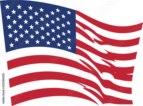 Usa map with map of usa, us map, united states map, map of us, map of united states, america map state vector illustration , American flag icons, the USA's national identity, patriotism, and freedom, 
