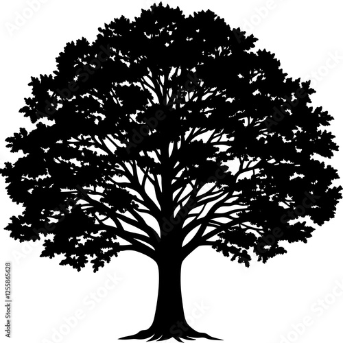 vector tree silhouette