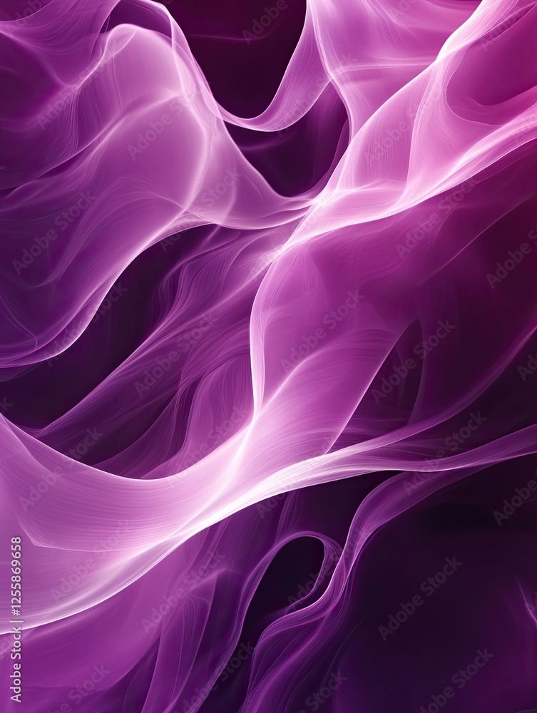Obraz premium Abstract Purple Flowing Fabric Background with Elegant and Dreamy Texture