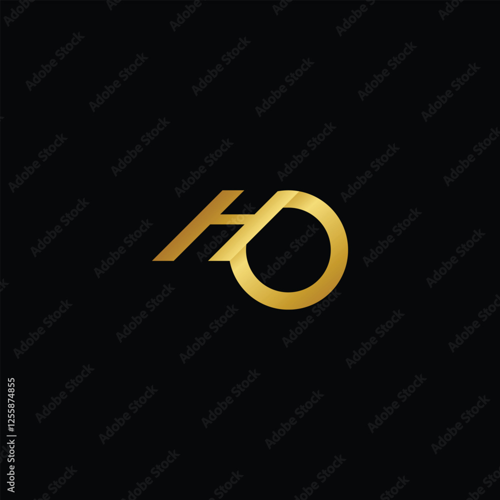Obraz premium letter ho logo design
