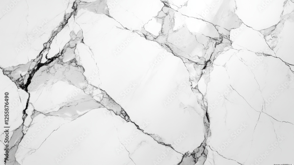Fototapeta premium A white marble background with soft gray veins, offering an elegant and professional touch