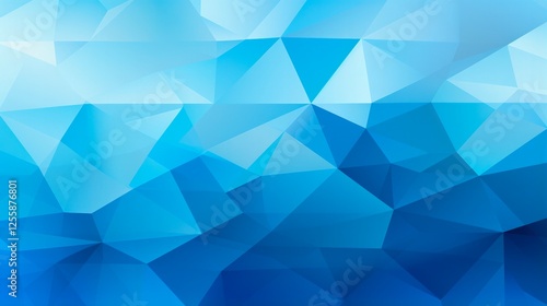 Blue Geometric Shapes. Dynamic Angular Composition of Abstract Blue Geometric Shapes in Background Graphic Design