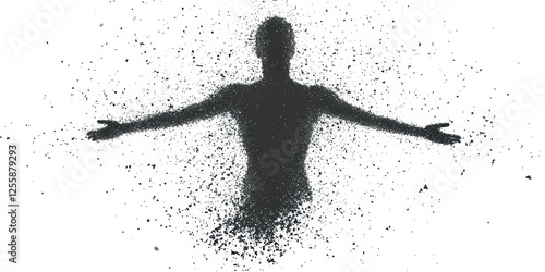 Person is shown in a blurry image with their arms outstretched