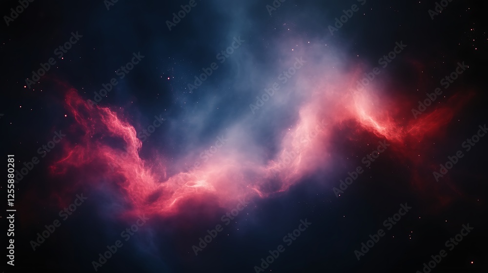 Cosmic Nebula Red And Blue Hues Interstellar Clouds Cosmic Nebula Red And Blue Hues Interstellar Clouds
