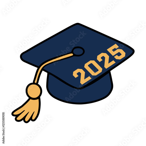 Graduation Cap 2025 Illustration