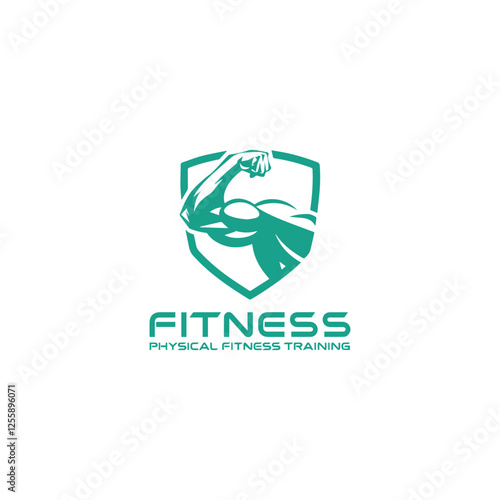 Barbell Gym Dumbbell fitness Hand biceps Logo Designs