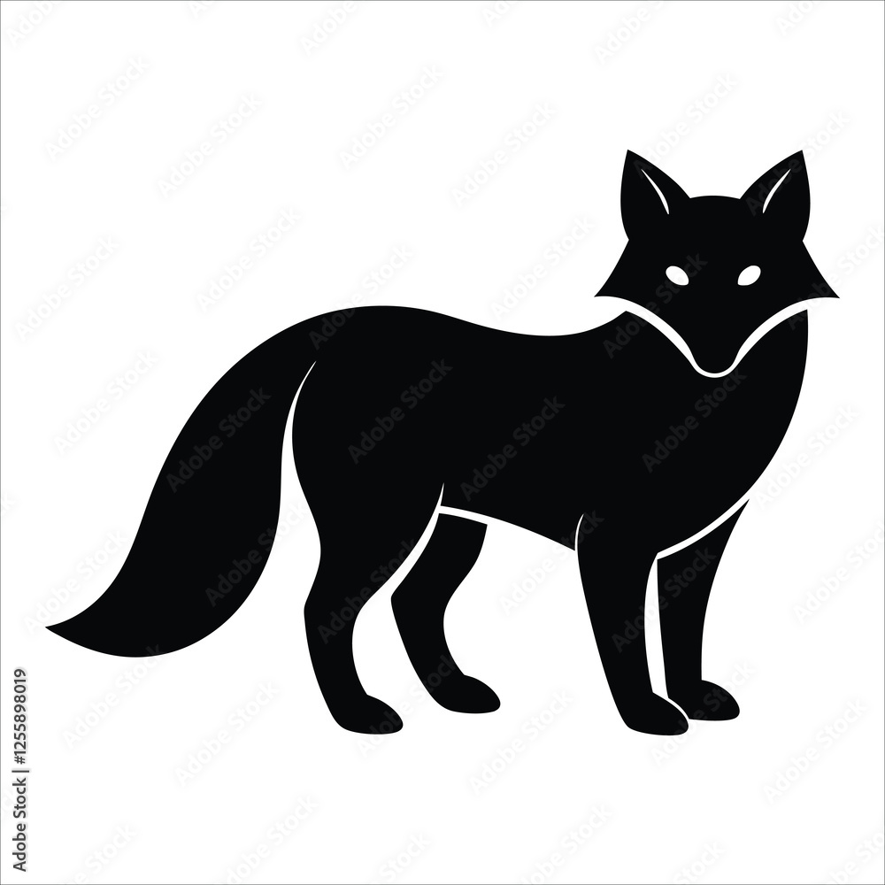 A fox vector silhouette illustration A fox vector silhouette illustration