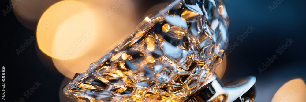 Fototapeta premium Crystal Hookah Bowl with Bokeh Lighting