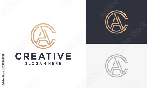 ac initials vector logo