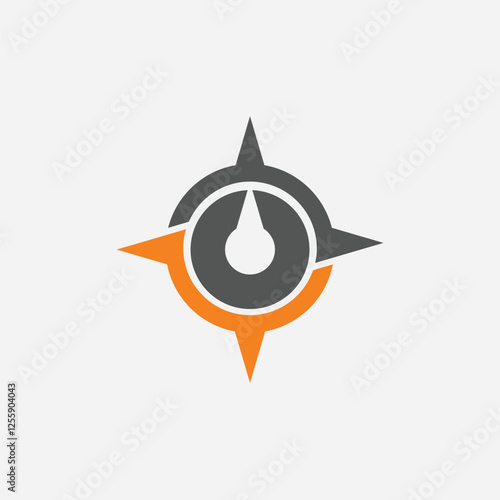 Direction Logo navigator, arrow logo fully editable vector template