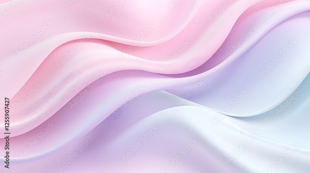 Obraz premium Abstract folds of silky smooth fabric gently cascade down