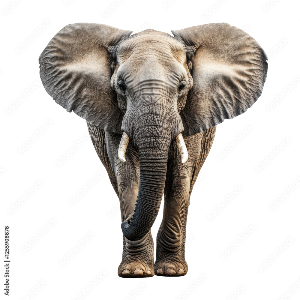 Obraz premium elephant isolated on white background.