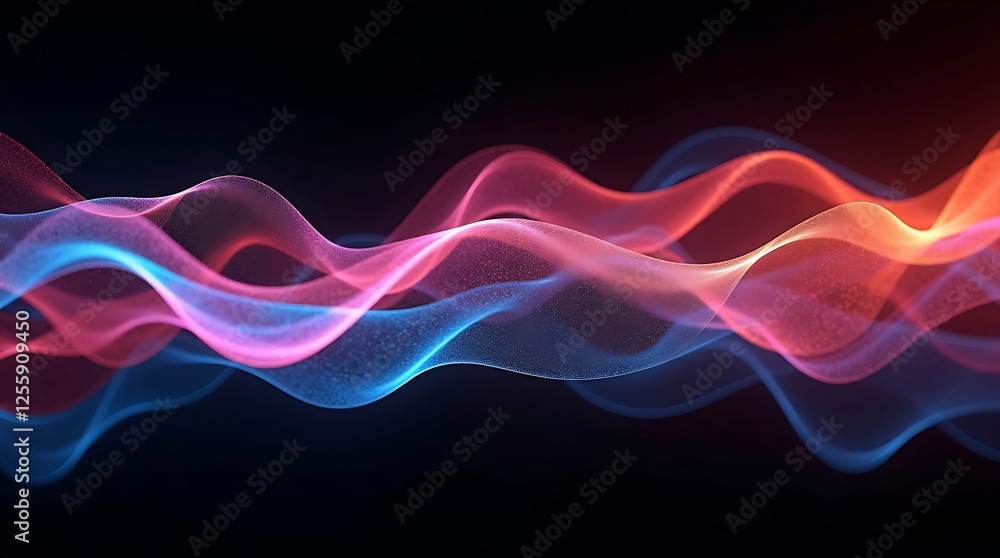 Abstract wave lines pattern dynamic colorful light flowing isolated on black background. concept of music, party, technology, modern. Abstract flowing wavy lines. Colorful dynamic wave Abstract wave lines pattern dynamic colorful light flowing isolated on black background. concept of music, party, technology, modern. Abstract flowing wavy lines. Colorful dynamic wave