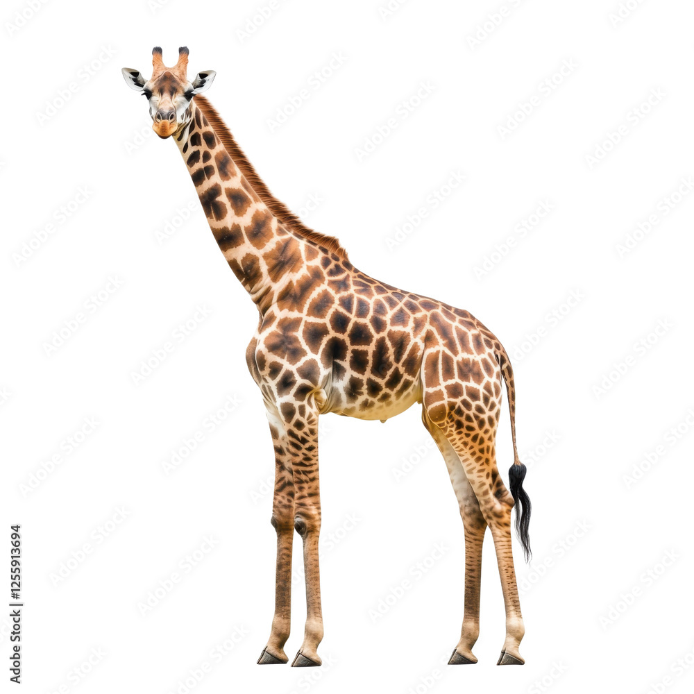 Naklejka premium giraffe on white background