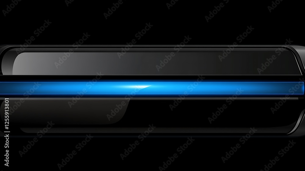 Blue light bar, black background, website banner Blue light bar, black background, website banner