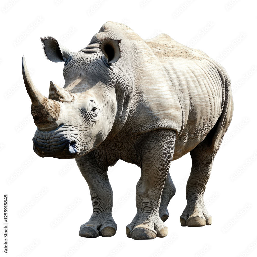 Fototapeta premium rhino isolated on white background