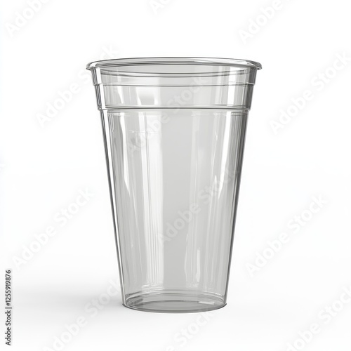 Wallpaper Mural Empty plastic cup on white background Torontodigital.ca
