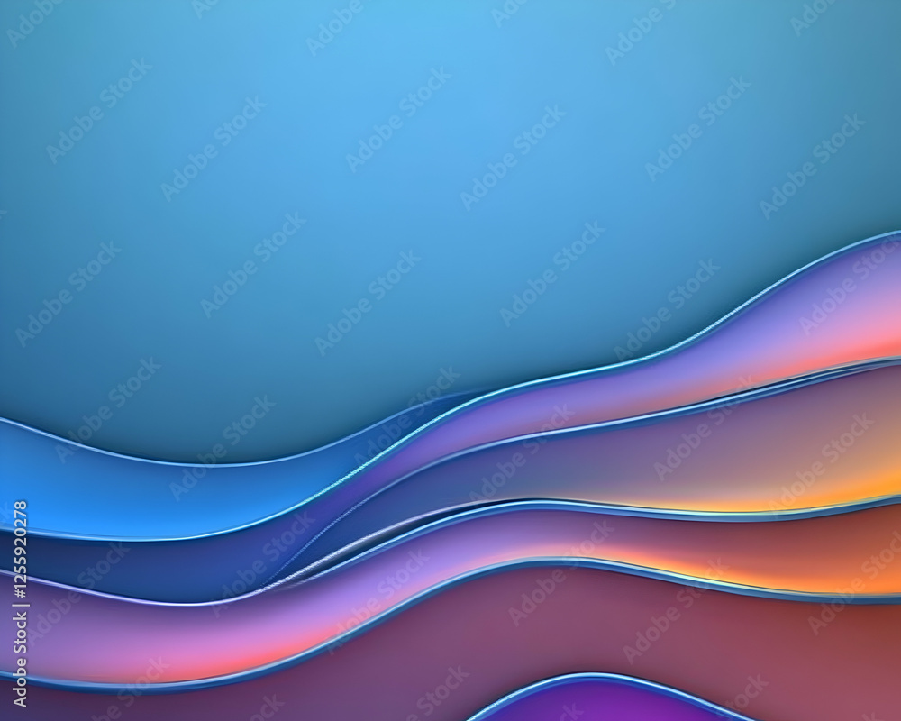 Obraz premium Abstract wave illustration, for backgrounds in presentations, social media. Vibrant colors blend and create dynamic, eye-catching designs