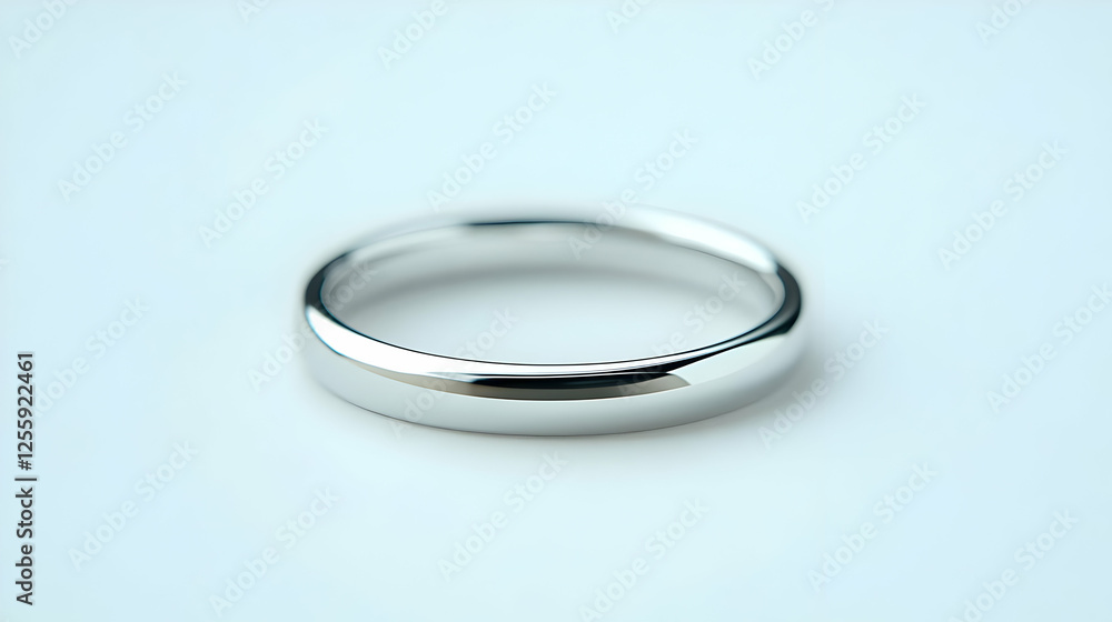Photo, Silver Ring on White Background, Jewelry Photography Photo, Silver Ring on White Background, Jewelry Photography