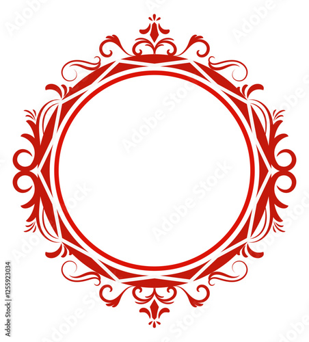 Wedding Monogram Red Letter U