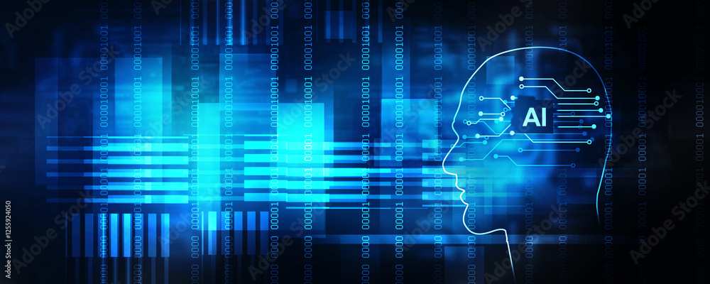 2d illustration Artificial Intelligence (AI) concept
2d illustration Artificial Intelligence (AI) concept