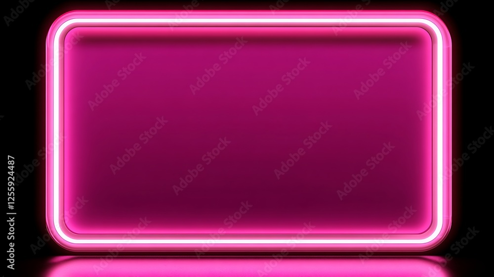 Pink Neon Frame Background Design Illustration Pink Neon Frame Background Design Illustration