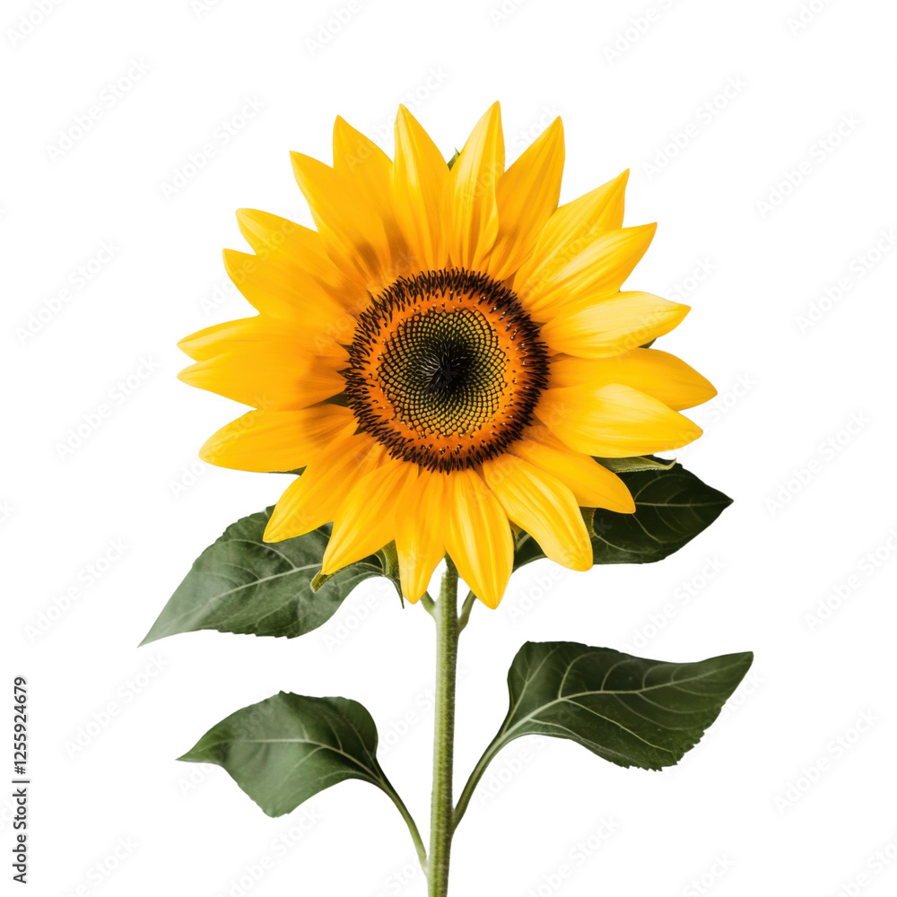 Fototapeta premium sunflower isolated on white background.