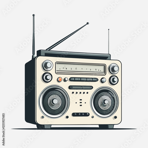 3D Radio,World radio day,vector illustration.	
