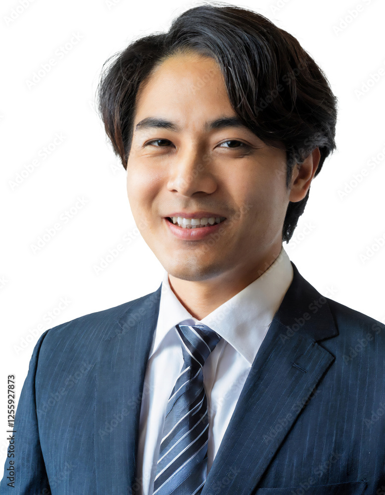 Portrait of only one Man. White Background. Portrait of only one Man. White Background.