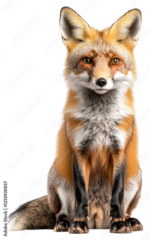 Fototapeta premium PNG A fox animal photography background.