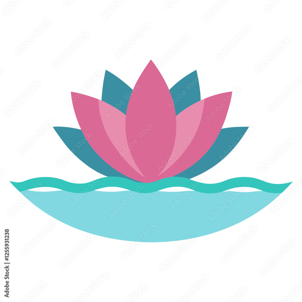 lotus flower vector illustration, lotus flat vector illustration lotus flower vector illustration, lotus flat vector illustration