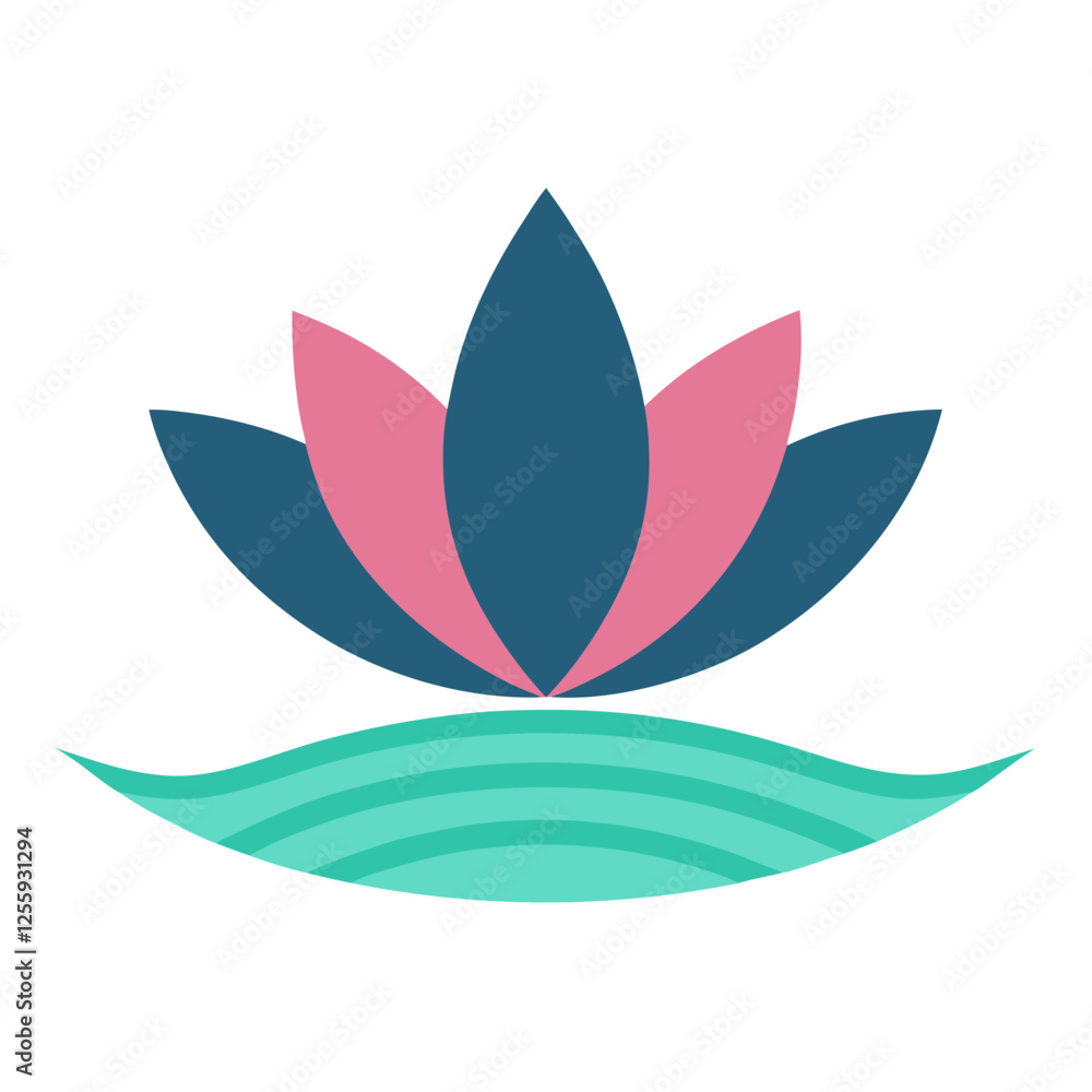 lotus flower vector illustration, lotus flat vector illustration lotus flower vector illustration, lotus flat vector illustration
