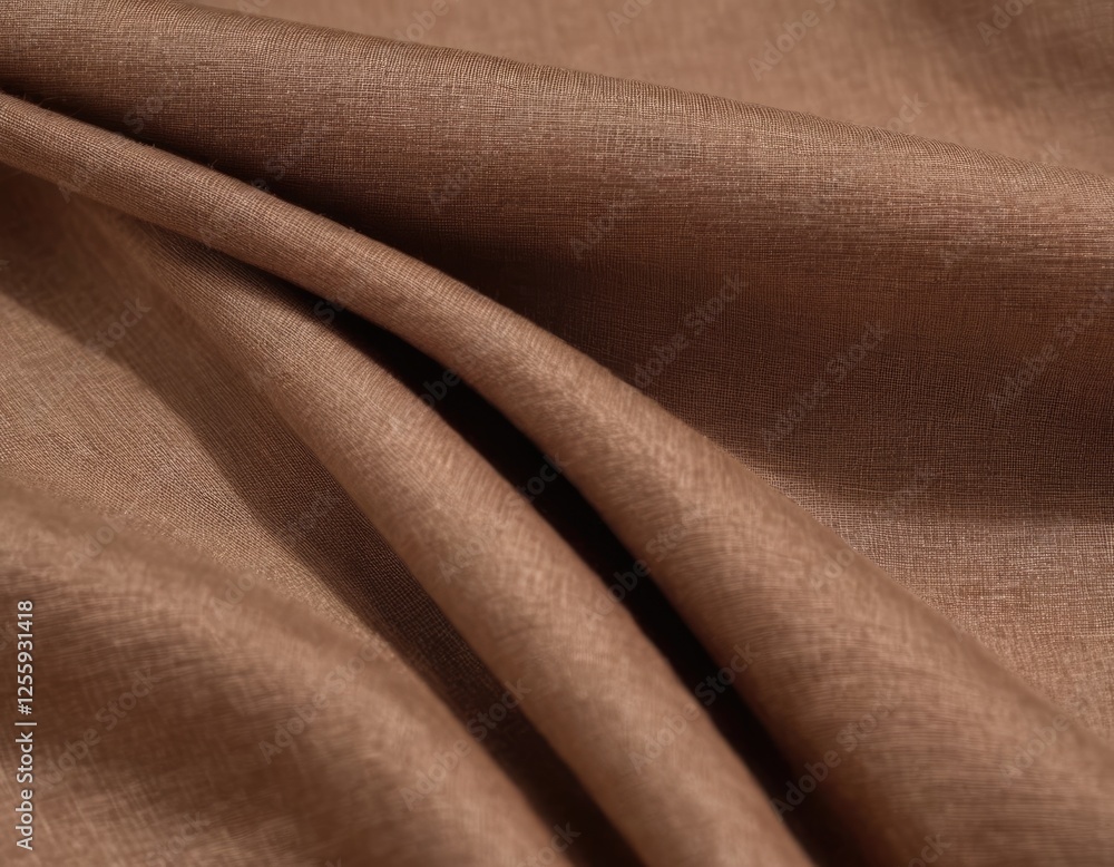Fototapeta premium creased linen fabric texture, Mocha Mousse color