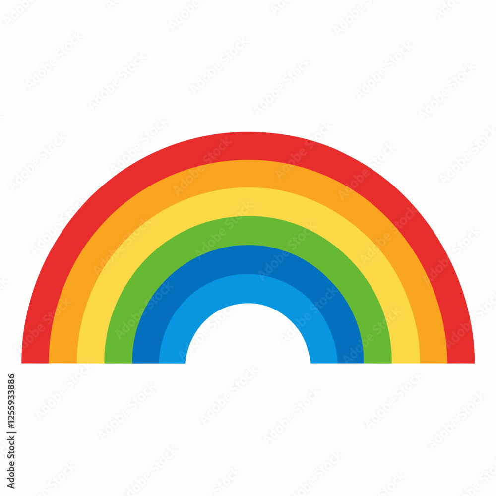 Fototapeta premium Colorful abstract rainbow background with vibrant spectrum and cloud elements, colorful rainbow vector illustration, rainbow clip art 
