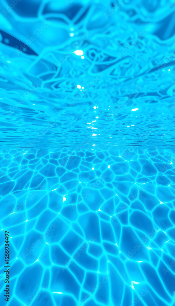abstract blue and white swimming pool water or ocean background and sun light, dramatic. with white shades abstract blue and white swimming pool water or ocean background and sun light, dramatic. with white shades