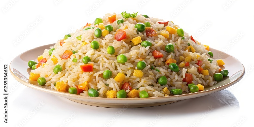 Vegetable Fried Rice on Plate Vegetable Fried Rice on Plate
