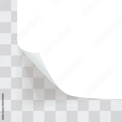 a paper curled corner on template back