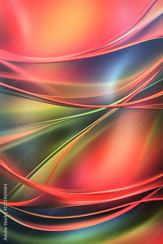 Fototapeta premium Abstract colored waves for wallpapers, backgrounds, design elements, and visual communication
