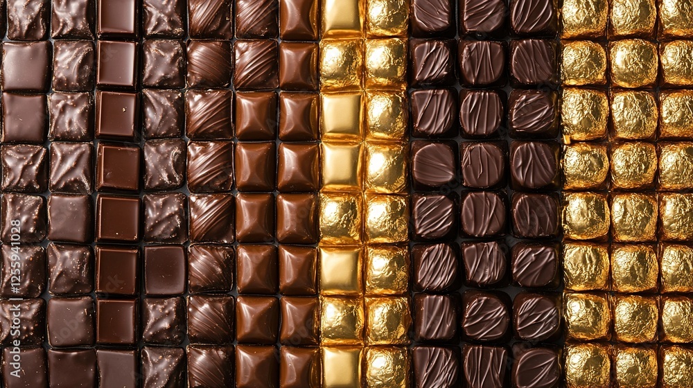 Obraz premium Assorted Chocolate Pralines in Different Shapes and Colors