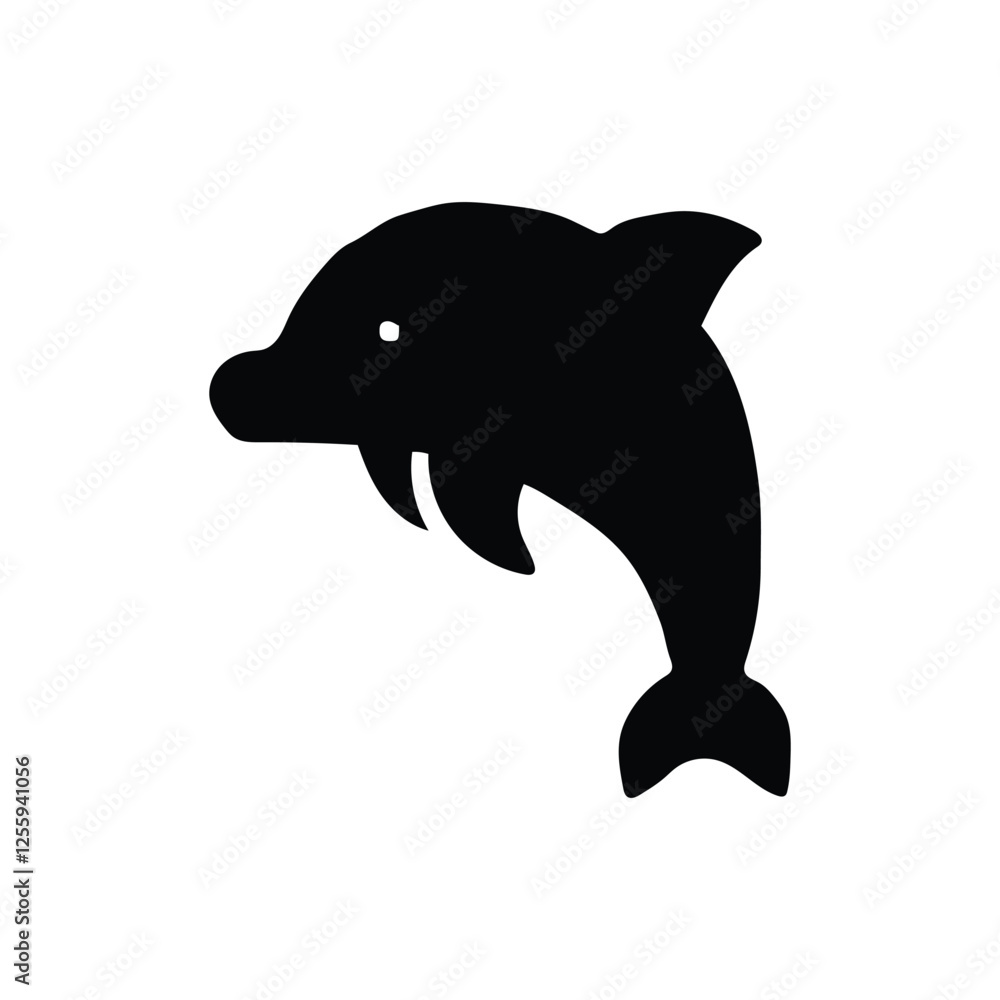 Dolphin Illustration Vector With White Background. Dolphin Illustration Vector With White Background.