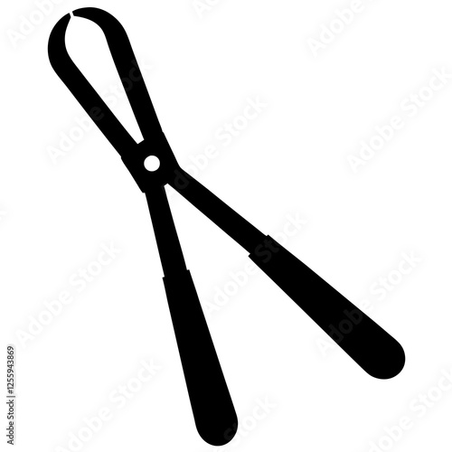 Black silhouette vector of various knives and sharp tools, scissors tool  vector illustration 